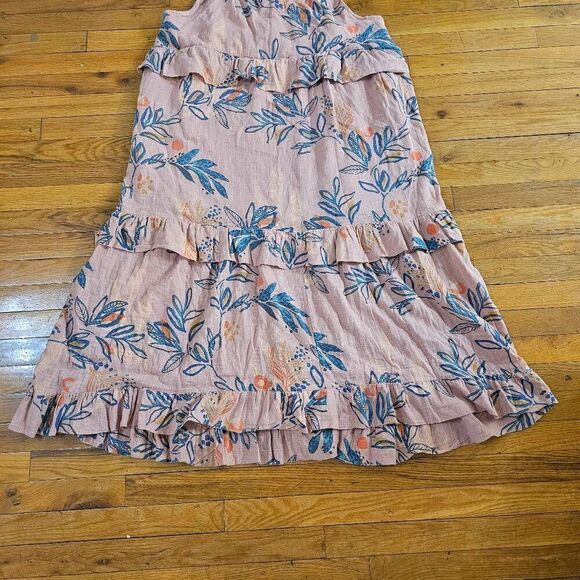 Free People Anita Tropical Printed Maxi Dress Size L Desert Rose Combo - Picture 6 of 11